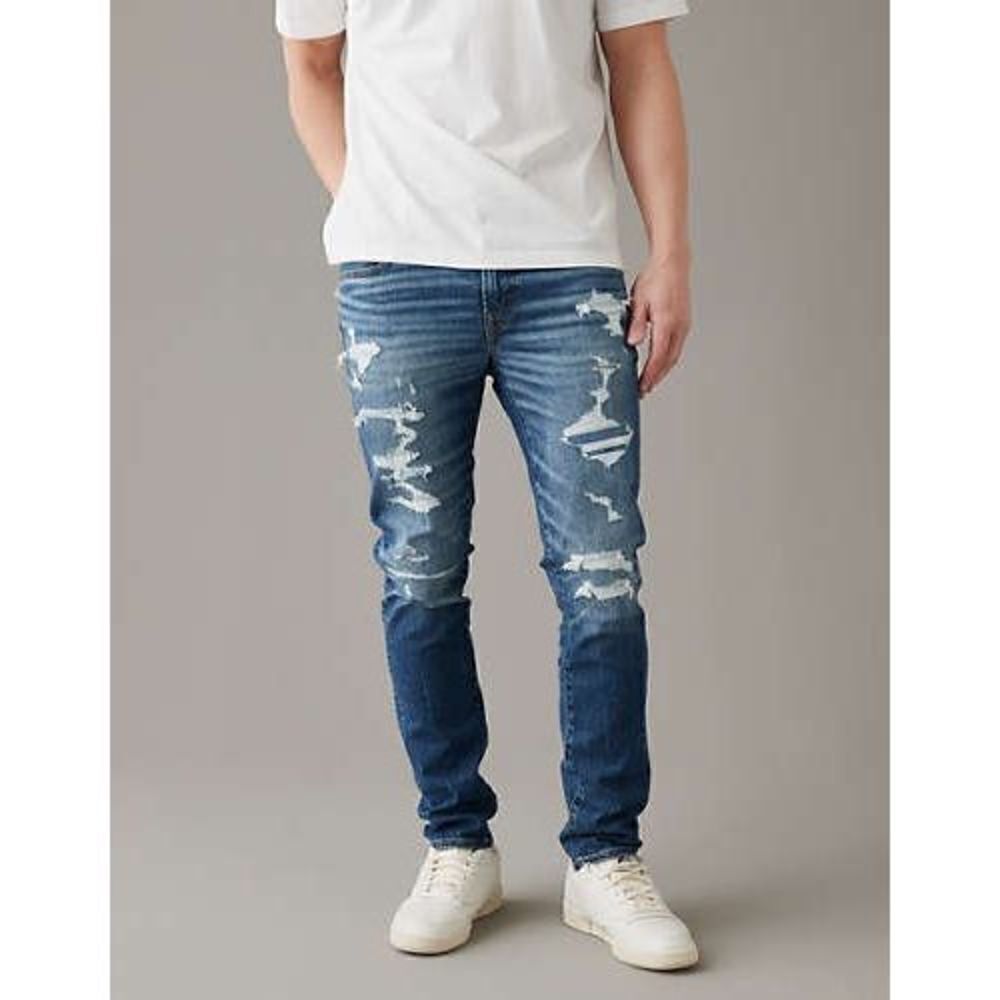 AE American Eagle Mens AirFlex+ Ripped Slim Jean Size 28x30